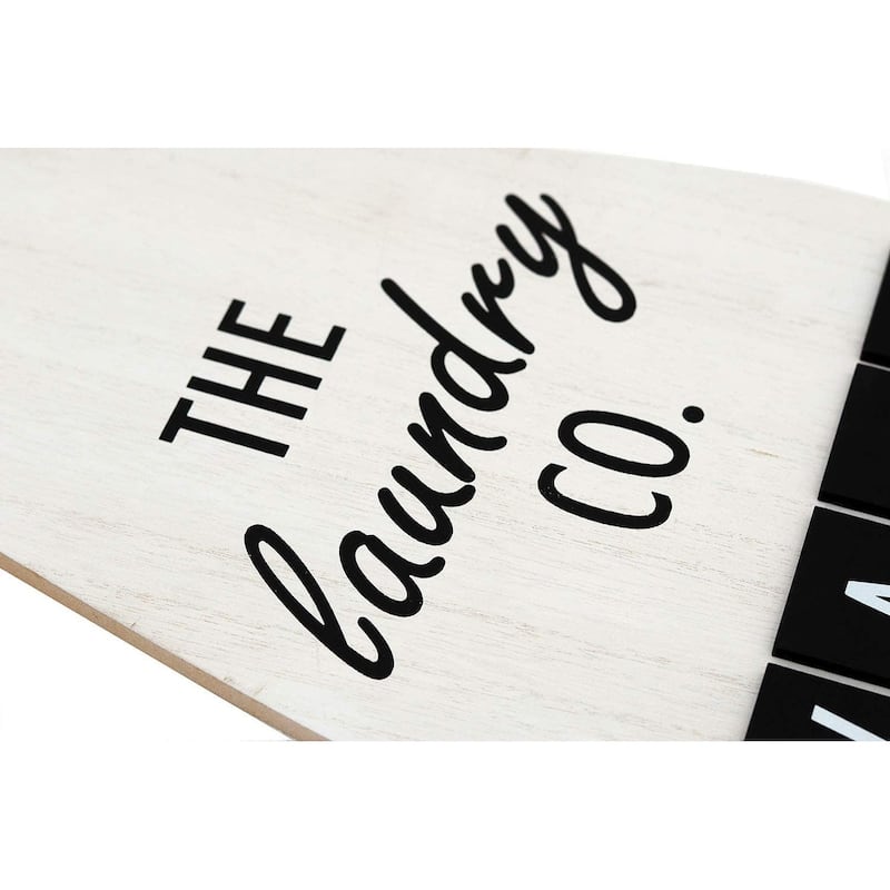 Laundry Wood Wall Decor, Large Vintage Wall Plaque for Laundry Room