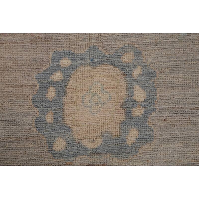 Hand Knotted Oriental 100% Wool Carpet Transitional All-Over Greys & Charcoal Oushak Area Rug - 11' 8'' X 8' 11''