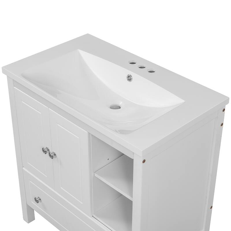 30" Bathroom Vanity with Sink Storage Cabinet and Drawers