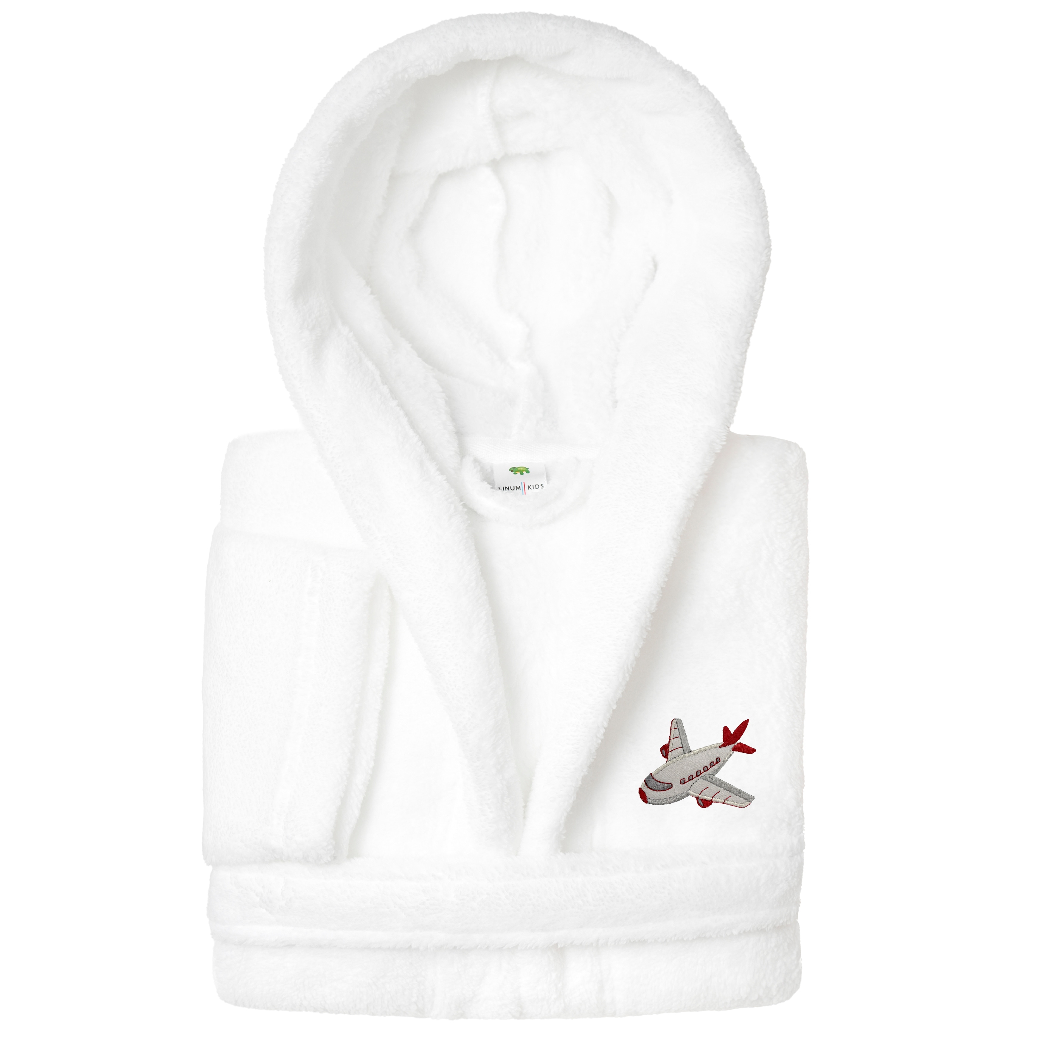 Sweet Kids 100% Polyester SUPER PLUSH Double Brushed Hooded Bathrobe - JET PLANE