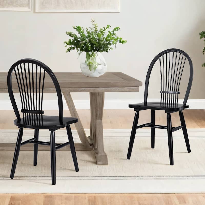 Windsor 17.9" Wide Butterfly Shape Seat Bow Back Dining Chairs