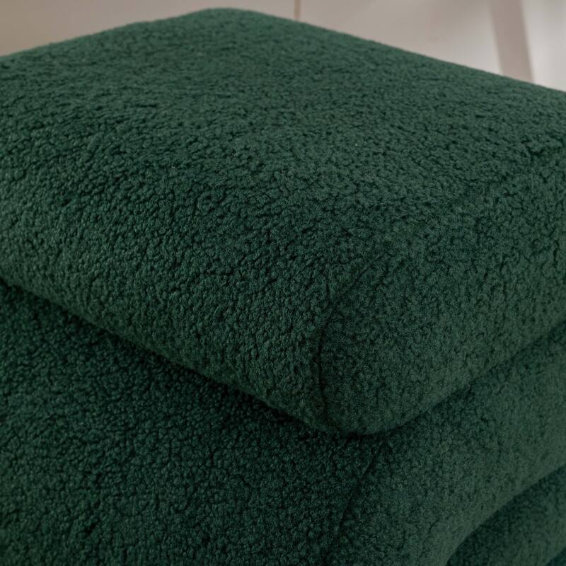 S-shape Ottoman Makeup Stool Footstool （Teddy/Velvet）
