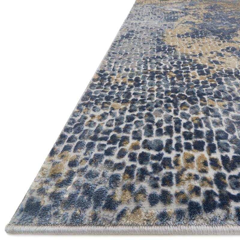 Alexander Home Mason Distressed Abstract Ocean Mosaic Rug