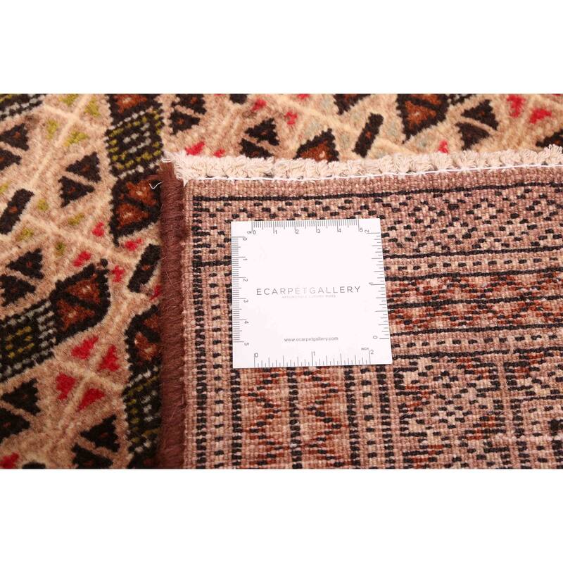 ECARPETGALLERY Hand-knotted Baluch Light Khaki Wool Rug - 4'3 x 6'2
