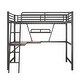 preview thumbnail 6 of 6, Full Loft Metal Bed with Built-in Desk & Shelf for Kids, Teens, Adults