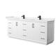 Option White / White Cultured Marble Top / Matte Black