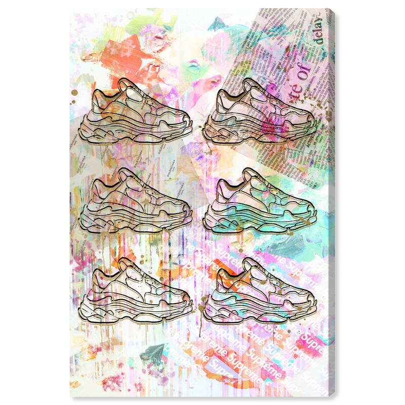 Wynwood Studio Canvas Fashion and Glam Layers of Bali White and Pastel Pink Glam Wall Art Canvas Print