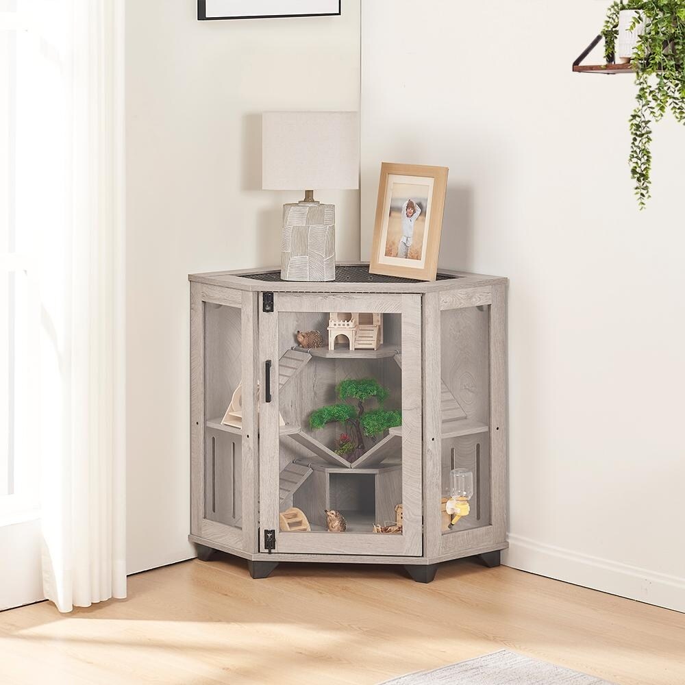 Corner Small Animal Cage for Chinchillas, Hedgehog, Ferret, Mice, Rat