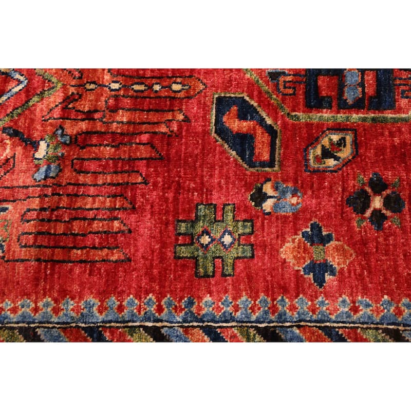 ECARPETGALLERY Hand-knotted Aryana Red Wool Rug - 8'11 x 12'0