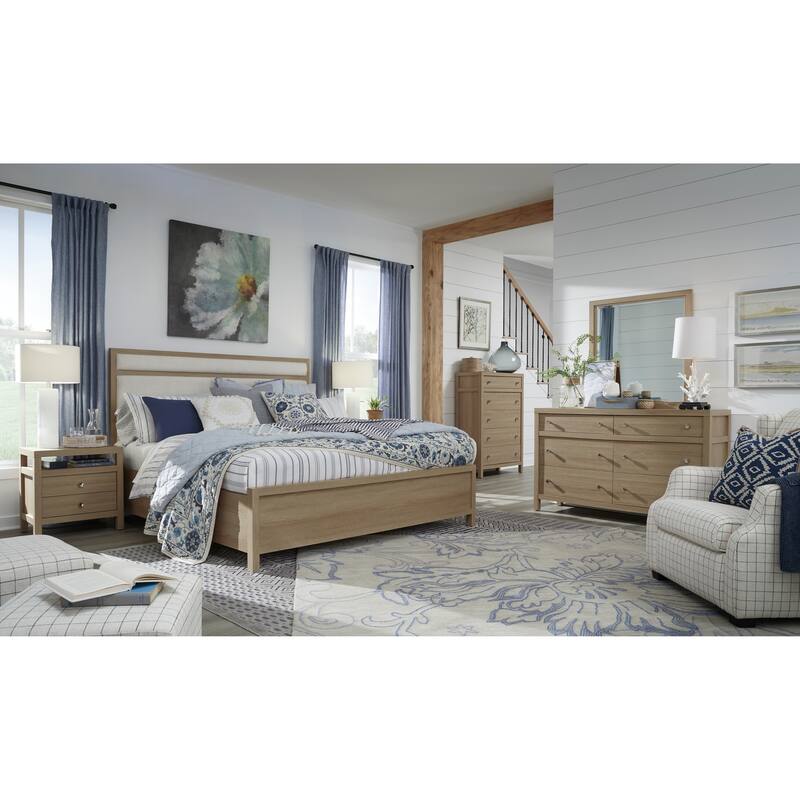 Magnussen Home Merrifield Sandstone Beige Upholstered Panel Bed