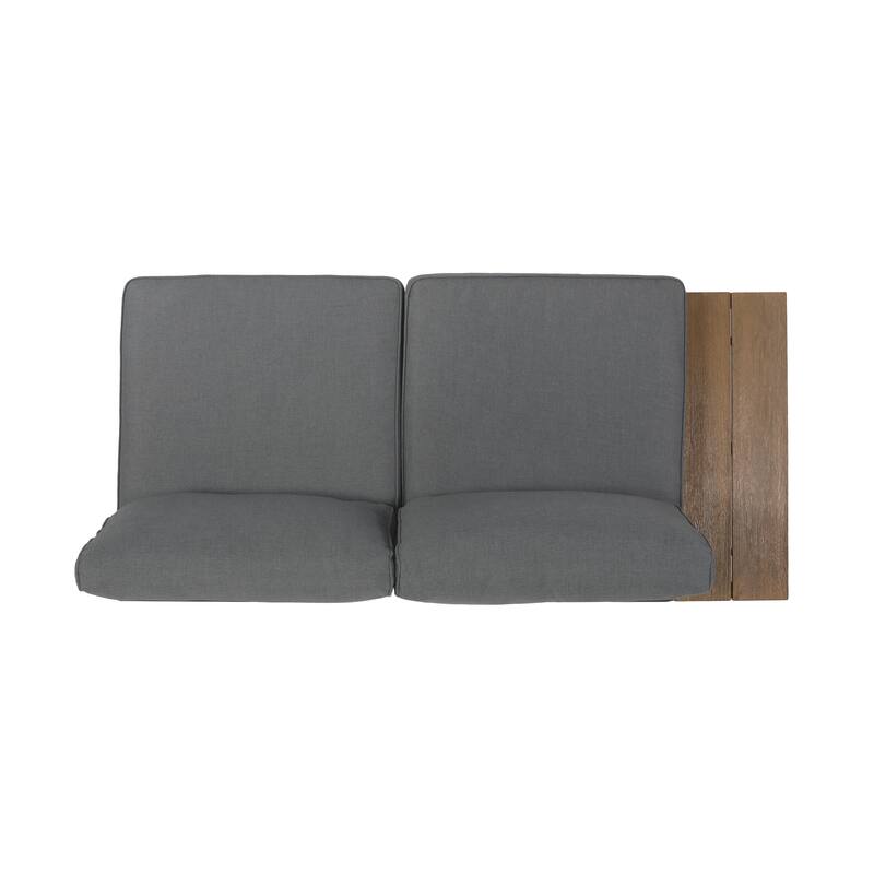 Outdoor Seating Group L-shape Sectional Couch with Side Table & Coffee Table, All-Weather Patio Furniture Set with Thick Cushion