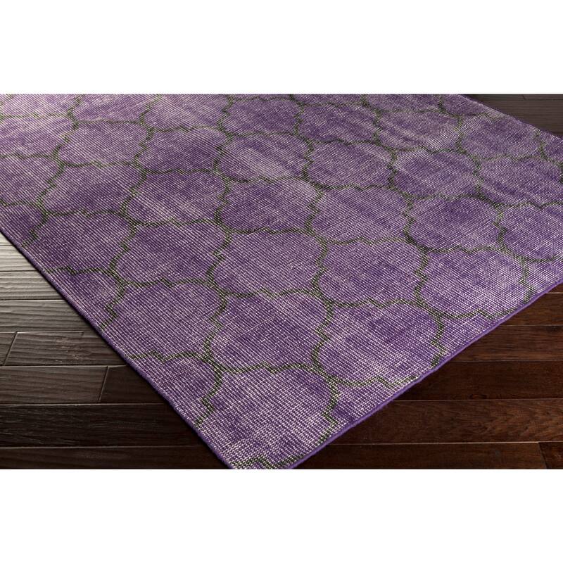 Beverly Hand-knotted Bohemian Trellis Wool Area Rug