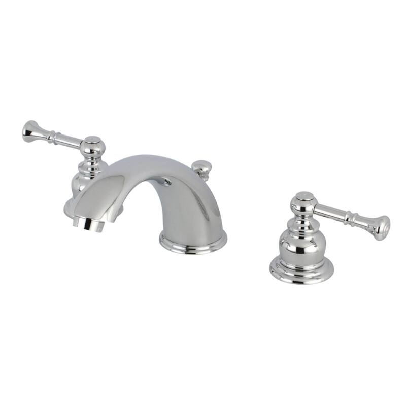 Kingston Brass Naples 1.2 GPM Widespread Bathroom Faucet with Pop-Up - Polished Chrome