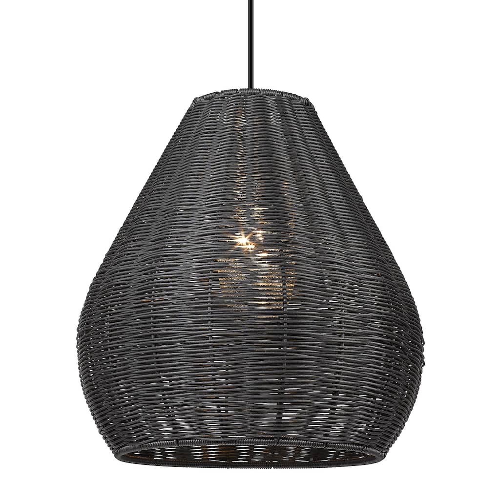 Golden Lighting 6084-O1P MBW Melany 18" Wide Outdoor Pendant