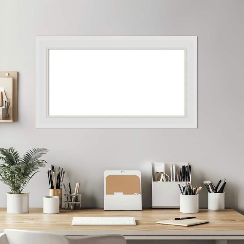 Amanti Art Flair Polished Nickel Framed Dry Erase Magnetic Board