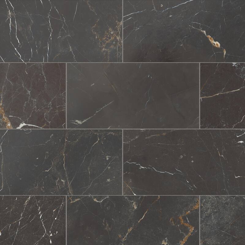 Merola Tile Reve Noir 11-3/4" x 23-1/2" Porcelain Floor and Wall Tile