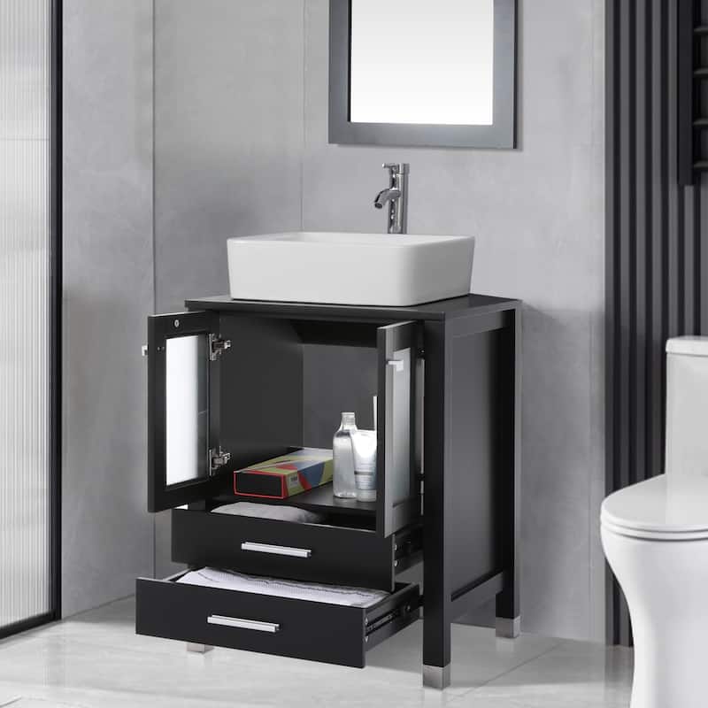 24" Bathroom Vanity with Sink Set Storage Cabinet Combo