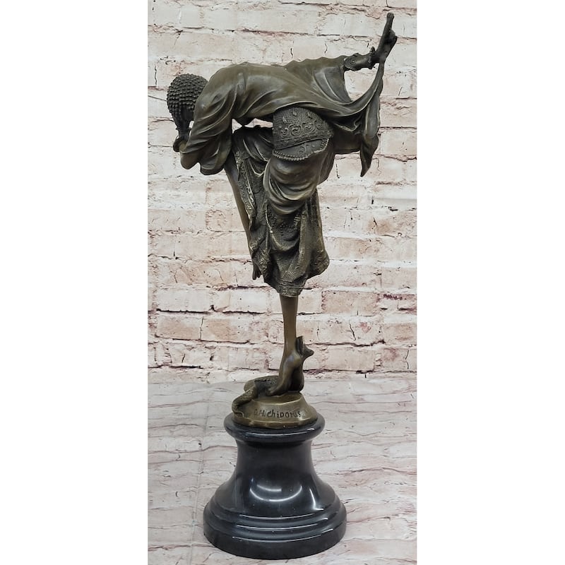 Bronze Art Deco Dancer W/Imitative Snake Sculpture Ankara Dancer Clic Artwork Hot Cast