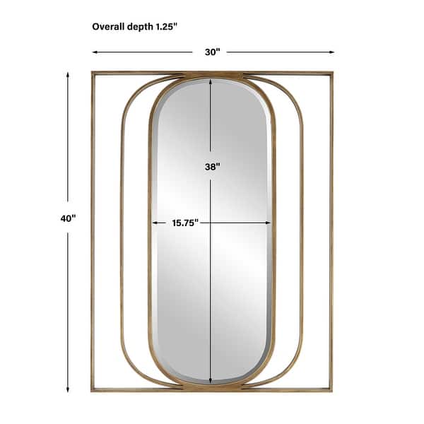 Uttermost 09897 Replicate 30" W x 40" H Rectangular Framed Bathroom
