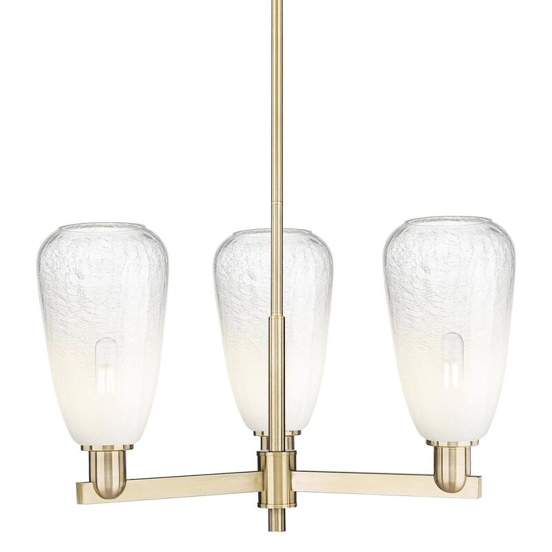 Innovations Lighting 716-3CR-9-18 Brookhaven Almond Chandelier - Champagne Bronze / Opal