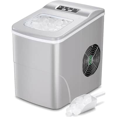 Countertop Ice Maker Machine, Ice Cube Ready in 6-8 Mins with Ice Scoop and Basket