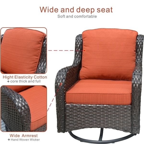 Wicker rocker swivel best sale chair