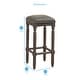 preview thumbnail 4 of 3, Copper Grove Sherwood 30-inch Grey Leather and Wood Backless Bar Stool