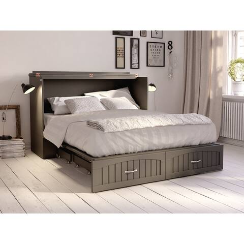 AFI Southampton Murphy Bed Chest with Built-In Charging Station