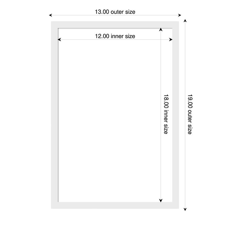 Incline Framed Dry Erase Magnetic Board - 13 x 19 in - Incline White