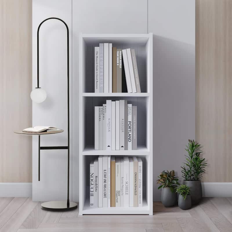 CraftPorch Simple Wooden 3-cube Shelves Bookcase