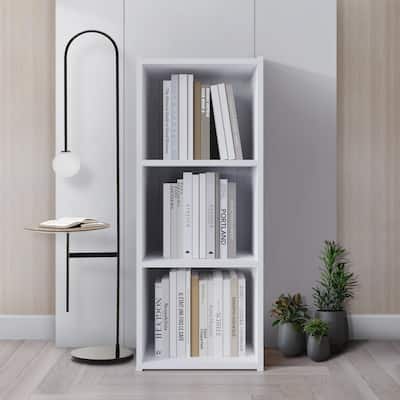 CraftPorch Simple Wooden 3-cube Shelves Bookcase