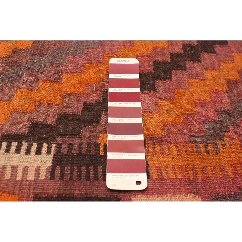 ECARPETGALLERY Flat-Weave Sivas Burgundy Wool Kilim - 5'9 x 9'6