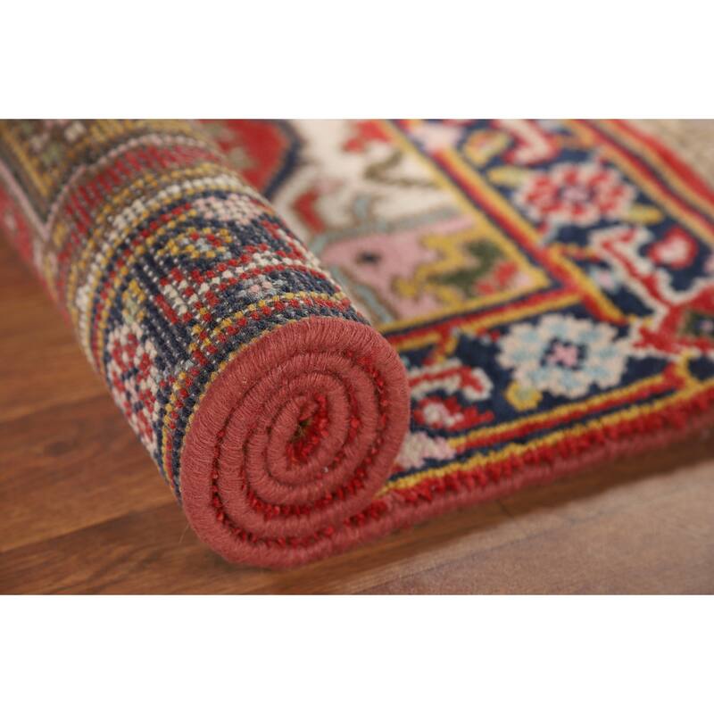 Geometric Heriz Serapi Accent Rug Handmade Traditional Wool Carpet - 2'0" x 3'0"