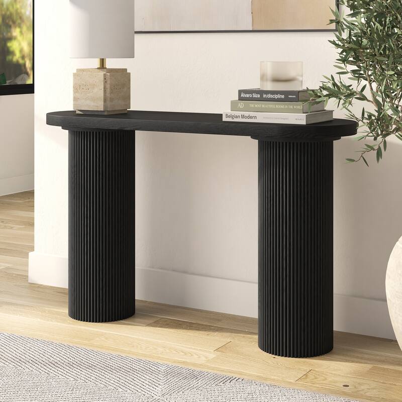 Isa 55" Wide Oval Fluted Console Table - 55" Wide