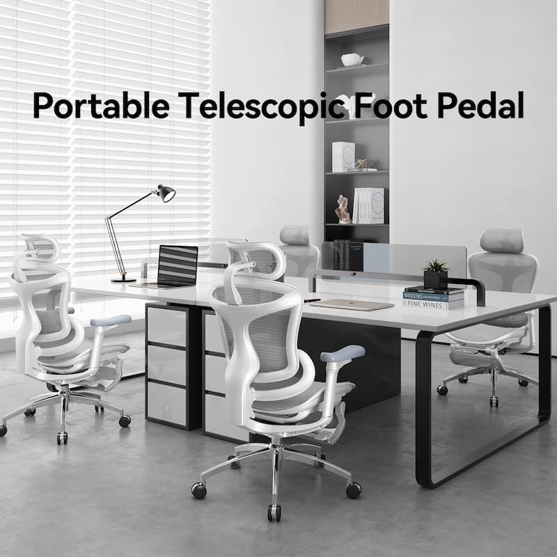 SIHOO C300 Computer Chair with Footrest, Gaming Chair with Soft 4D Armrests, Dynamic Lumbar Support and Swivel Office Chair