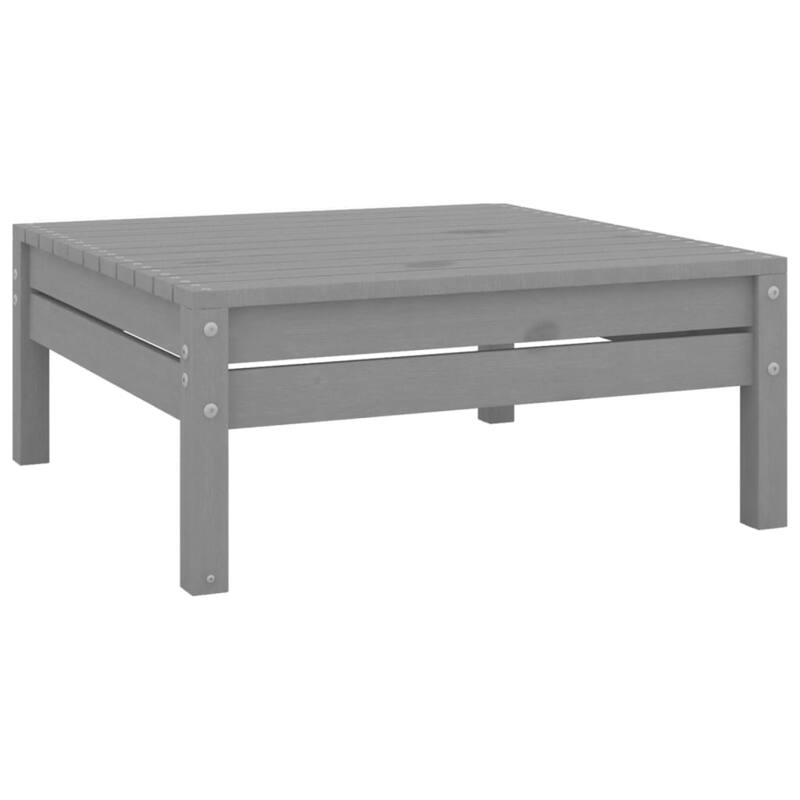 vidaXL 3 Piece Patio Lounge Set Solid Pinewood Gray - 25" x 25" x 24.6"
