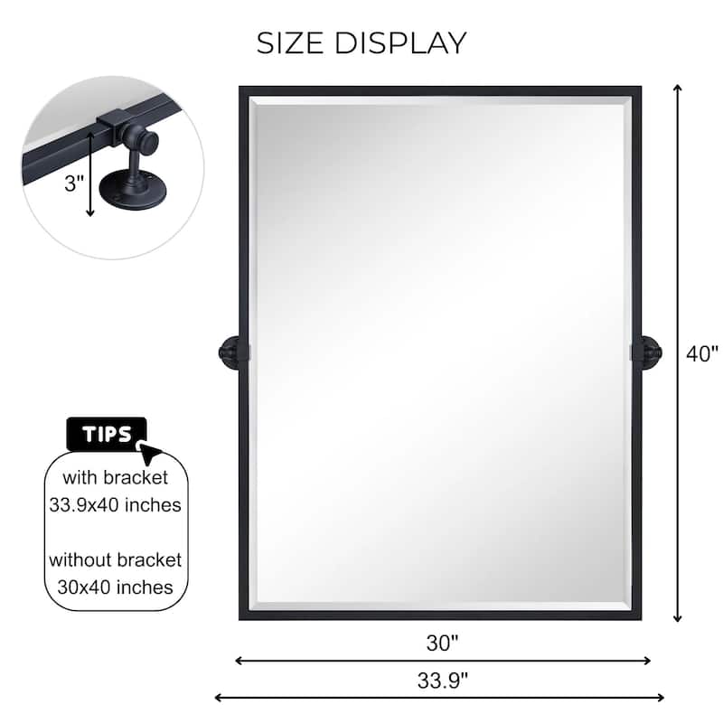 TEHOME Blakley Rectangle Metal Wall Mirror