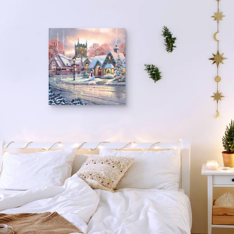 Snowy Village by The Macneil Studio Canvas Art Print