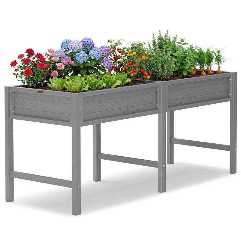 WINSOON Raised Garden Bed - Grey - 72x24"
