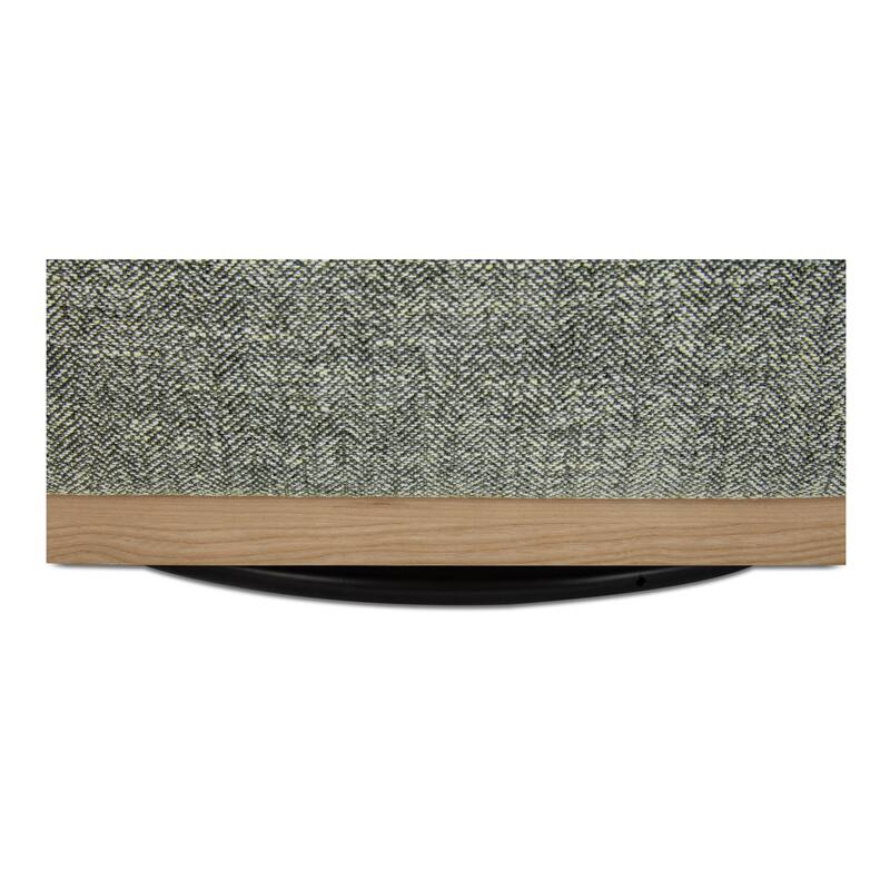 NADAAL STUDIOS Oriana Swivel Chair, Rustic Curved Barrel Back, High-Density Foam, Soft Beige