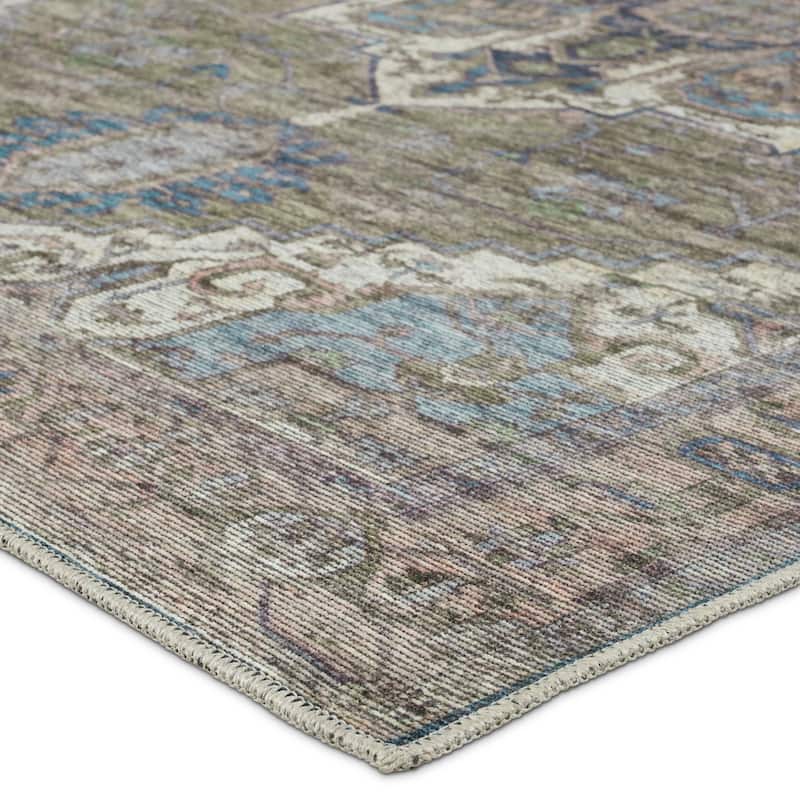 Chaplin Machine Washable Medallion Area Rug