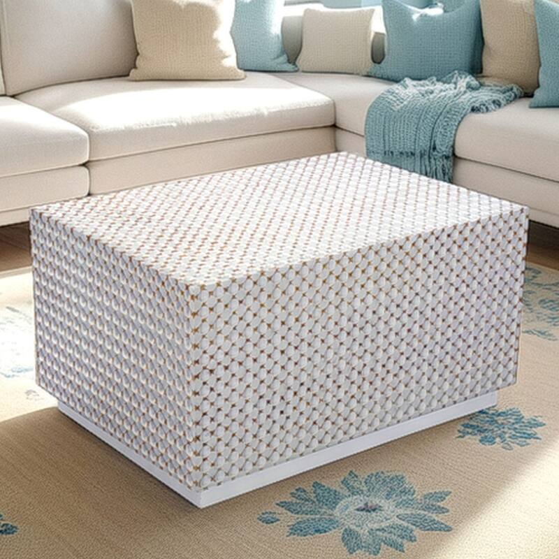 34" Rectangular Coffee Table with Dimples