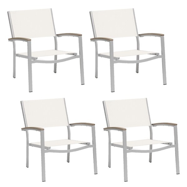 Oxford Garden Travira White Chat Chair (Set of 4). Opens flyout.