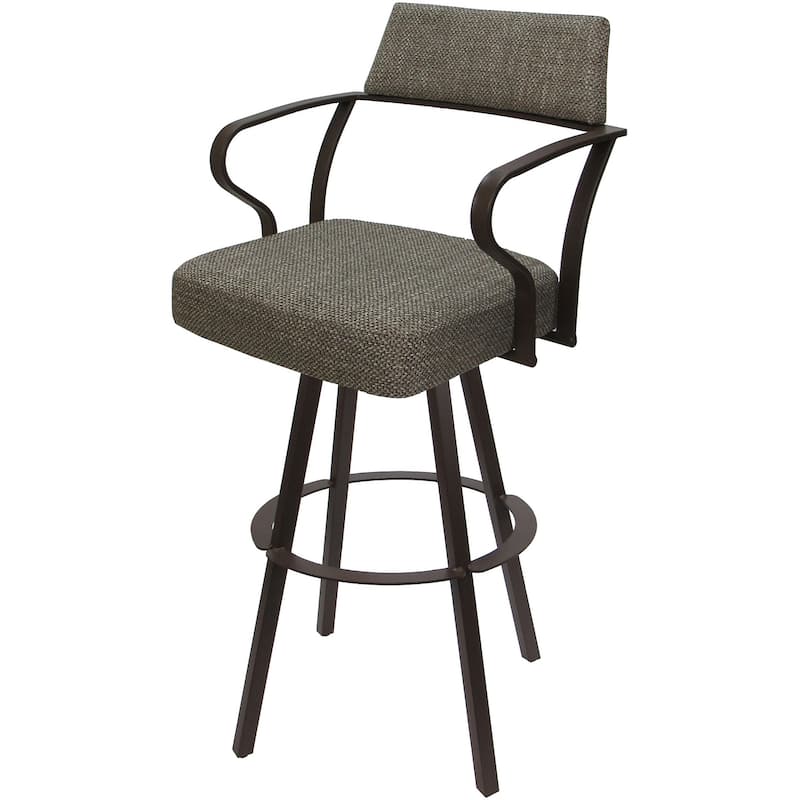 Swivel Counter Bar or Extra Tall Metal Bar Stool Carolina Warren Base - Plumley Cocoa - Brown - Extra Tall