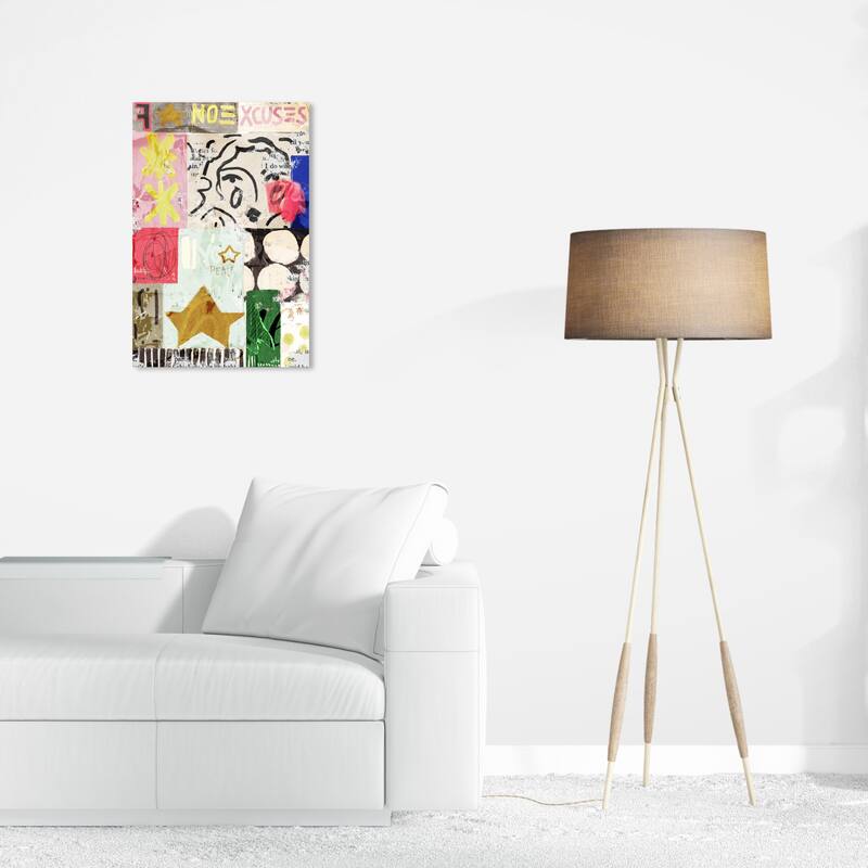 Wynwood Studio Canvas Abstract Peace Maker White Modern & Contemporary Wall Art Canvas Print - 16 x 24