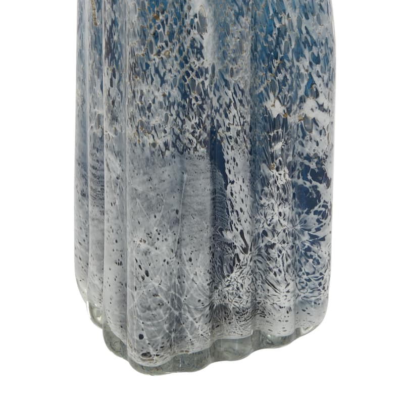 Glass Handmade Blown Decorative Vase - Set of 2 Brown or Blue - Roche River Decor