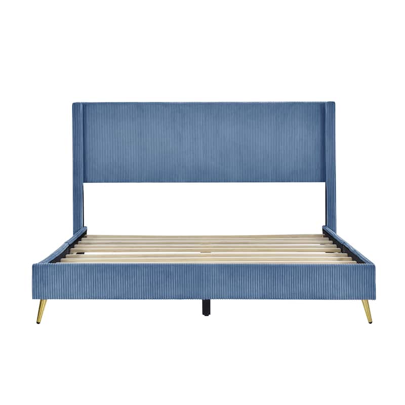 Queen Size Platform Bed with Metal Legs