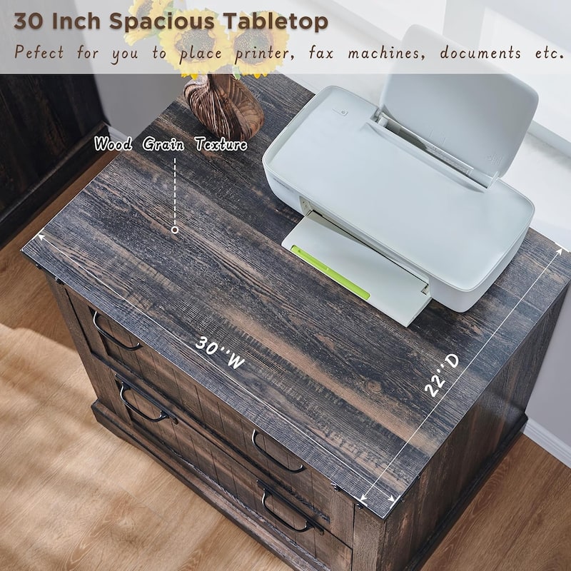 Farmhouse File Cabinet, Wood Filing Cabinets, Office Storage Cabinet