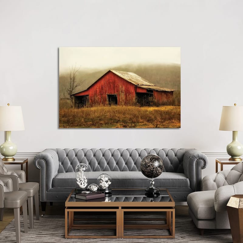 iCanvas "Skylight Barn in the Fog" by Andy Amos Canvas Print