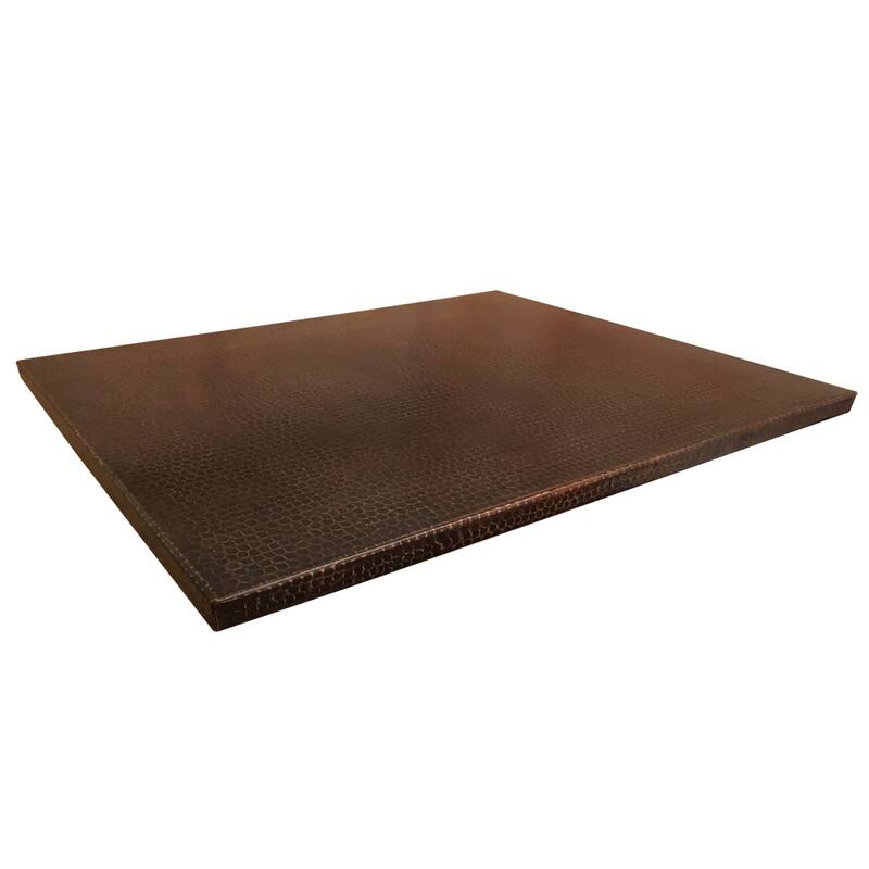 30-in Rectangle Hammered Copper Table Top in Oil Rubbed Bronze (TTREC3024DB)